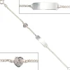 Schildband mit Schutzengel Panzer-Armband aus 925 Silber 14cm Kinder