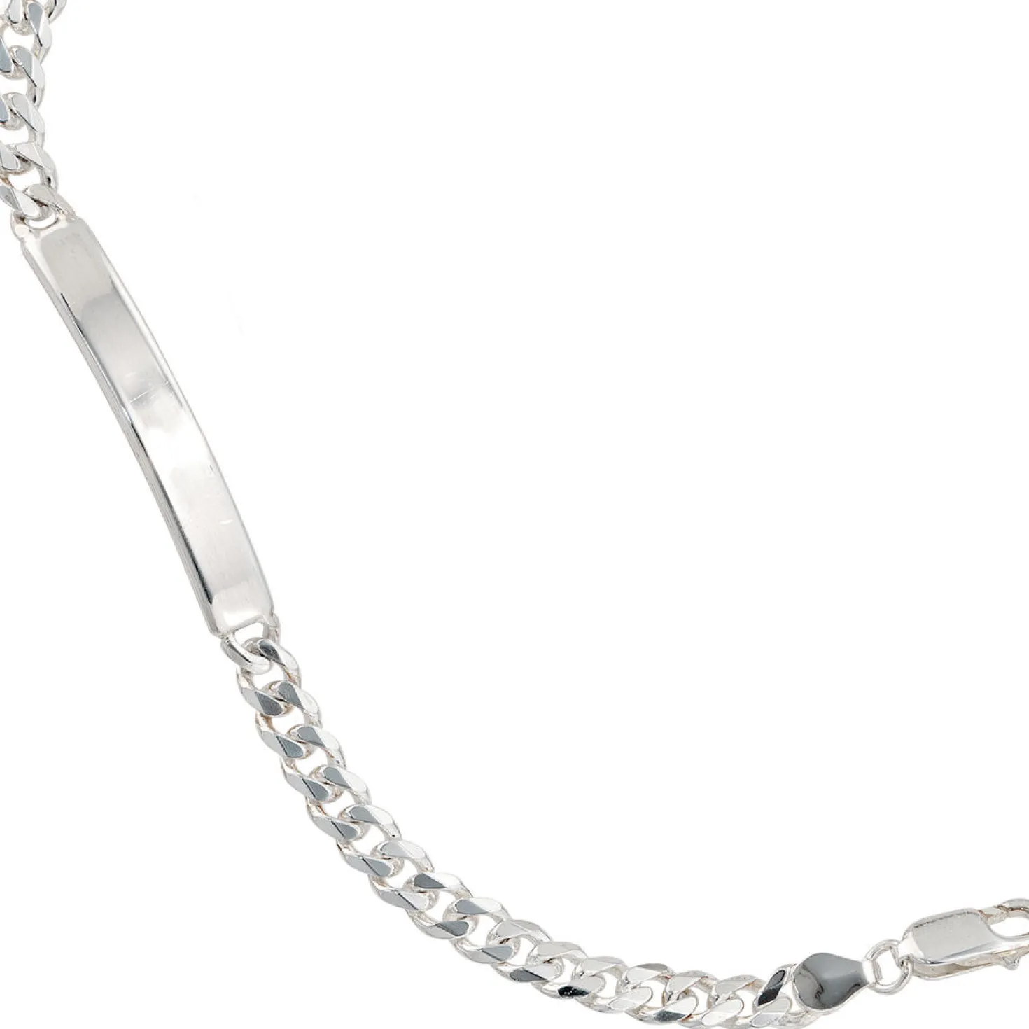 Schildband Panzer-Armband Armschmuck Armkette aus 925 Silber 21cm Unisex