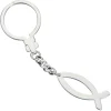 Schlüsselanhänger Jesus Fischsymbol Ichthys Fisch 925 Silber Unisex