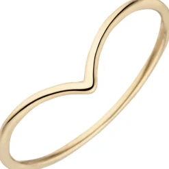 Schmaler Ring aus 585 Gold Gelbgold 1,3mm glänzend Fingerring Goldring für Damen