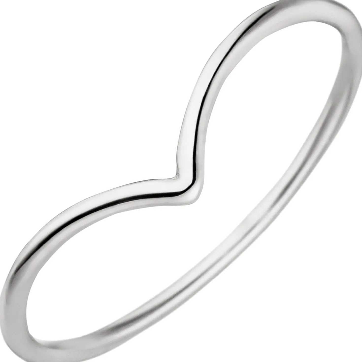 Schmaler Ring aus 585 Gold Weißgold 1,3mm glänzend Fingerring Goldring für Damen