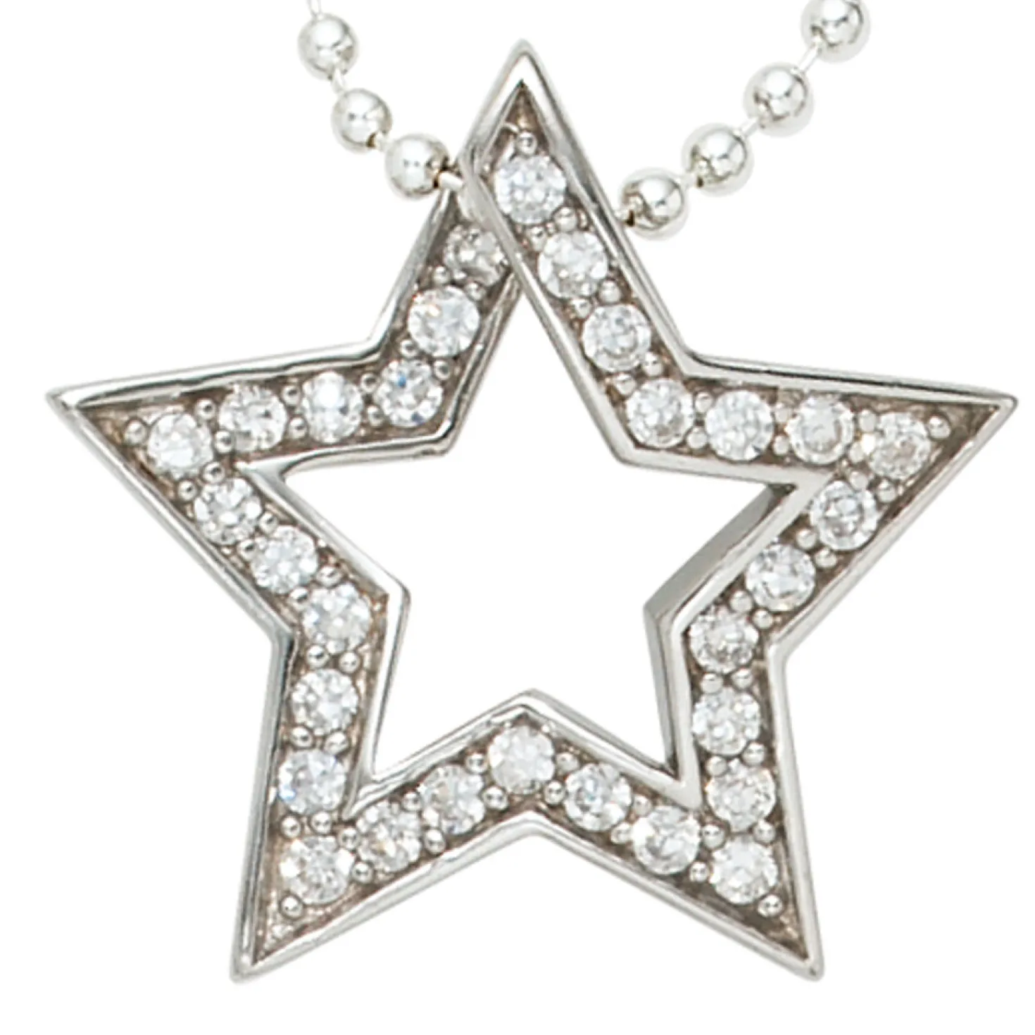Schmuck Anhänger 20,4x19,6mm Stern mit Zirkonia 925 Echt Silber Halsschmuck