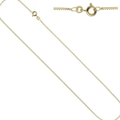 Schmuck-Set, Anhänger Buddha auf 1,3mm Panzerkette 333 Gold Gelbgold 45cm