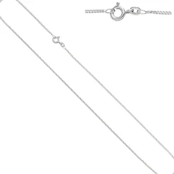 Schmuck-Set aus 333 Gold Weißgold 3 Zirkonia Ohrringe Anhänger und Kette 45cm