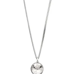 Schmuck-Set, Fußball teilmatt 1,7mm Panzerkette aus 925 Silber Halsschmuck, 38cm