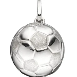 Schmuck-Set, Fußball teilmatt 1,7mm Panzerkette aus 925 Silber Halsschmuck, 42cm