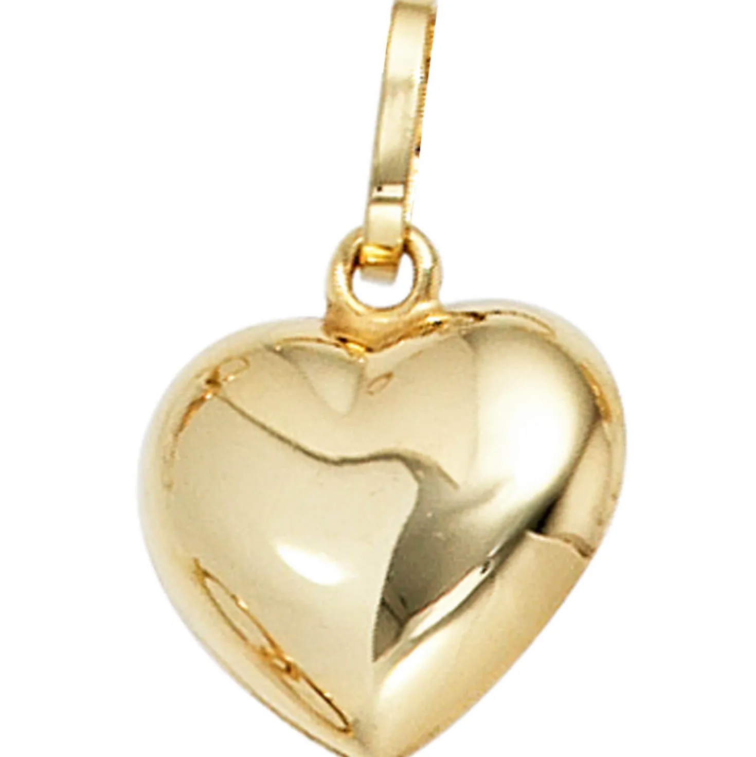 Schmuck-Set Medaillon Herz Herzchen auf 1,3mm Panzerkette 333 Gold Gelbgold 45cm