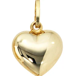 Schmuck-Set Medaillon Herz Herzchen auf 1,3mm Panzerkette 333 Gold Gelbgold 45cm