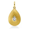 Solitaire Anhänger 585 Gelbgold Diamant Tropfen-Schliff 0,21ct TW-VSI 23,8x12,4mm