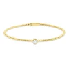 Solitaire Armreif aus 750 Gold Gelbgold Brillant 0,22ct TW-SI 50x60mm Zarge