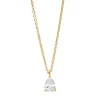 Solitaire Collier aus 750 Gelbgold Diamant Tropfen-Schliff 0,25ct TW-SI L:45cm
