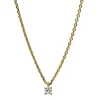 Solitaire Collier aus 750 Gold Gelbgold Brillant 0,05ct TW-SI L:42cm 4er-Krappe