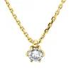 Solitaire Collier aus 750 Gold Gelbgold Brillant 0,25ct TW-SI L:45cm 6er-Krappe