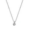 Solitaire Collier aus 750 Gold Weißgold Brillant 0,05ct TW-SI L:42cm 6er-Krappe