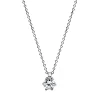 Solitaire Collier aus 750 Gold Weißgold Brillant 0,15ct TW-SI L:42cm 6er-Krappe