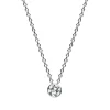Solitaire Collier aus 585 Gold Weißgold Brillant 0,15ct TW-SI L:43cm Zarge