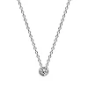 Solitaire Collier aus 750 Gold Weißgold Brillant 0,1ct TW-SI L:43cm Zarge