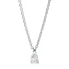 Solitaire Collier aus 750 Weißgold Diamant Tropfen-Schliff 0,1ct TW-SI L:45cm