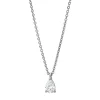 Solitaire Collier Tropfen 750 Weißgold Diamant Tropfen-Schliff 0,2ct TW-SI L:45cm