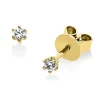 Solitaire Ohrstecker aus 750 Gelbgold 2 Brillanten 0,1ct TW-SI B:2,3mm 6er-Krappe