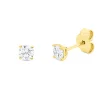 Solitaire Ohrstecker aus 750 Gelbgold 2 Brillanten 0,51ct TW-SI 3,9x3,9mm