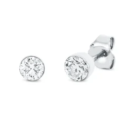 Solitaire Ohrstecker aus 750 Gold Weißgold 2 Brillanten 0,6ct TW-SI