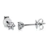Solitaire Ohrstecker aus 750 Gold Weißgold 2 Brillanten 0,3ct TW-SI 6er-Krappe