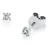 Solitaire Ohrstecker aus 750 Weißgold 2 Brillanten 0,2ct TW-SI Ø3mm 4er-Krappe