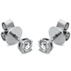 Solitaire Ohrstecker aus 750 Weißgold 2 Brillanten 0,5ct TW-SI Ø4,1mm 4er-Krappe
