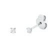 Solitaire Ohrstecker aus 750 Weißgold 2 Brillanten 0,1ct TW-SI 2,2x2,2mm