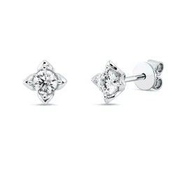 Solitaire Ohrstecker aus 750 Weißgold 2 Brillanten 0,51ct TW-SI 5,6x5,6mm
