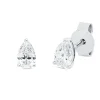 Solitaire Ohrstecker aus 750 Weißgold 2 Diamanten Tropfen-Schliff 0,61ct D-VSI