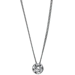 Solitär Collier Kette aus 950 Platin mit Brillant 0,40 Ct. Zarge L: 43cm