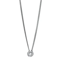 Solitär Collier Kette aus 950 Platin mit Brillant 0,15 Ct. Zarge L: 43cm