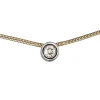 Solitär Collier mit Anhänger mit Diamant 0,25 Ct 585 Gold gelb/weiß
