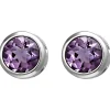 Solitär Ohrstecker aus 925 Silber Amethyst violett lila rund Ohrringe Ohrschmuck