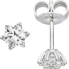 Solitär Ohrstecker mit Zirkonia weiß 333 Gold Weißgold Ohrschmuck Damen