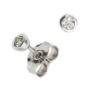 Solitär Ohrstecker Stecker Diamanten 0,1 Ct 3.4mm 585 Gold Weißgold