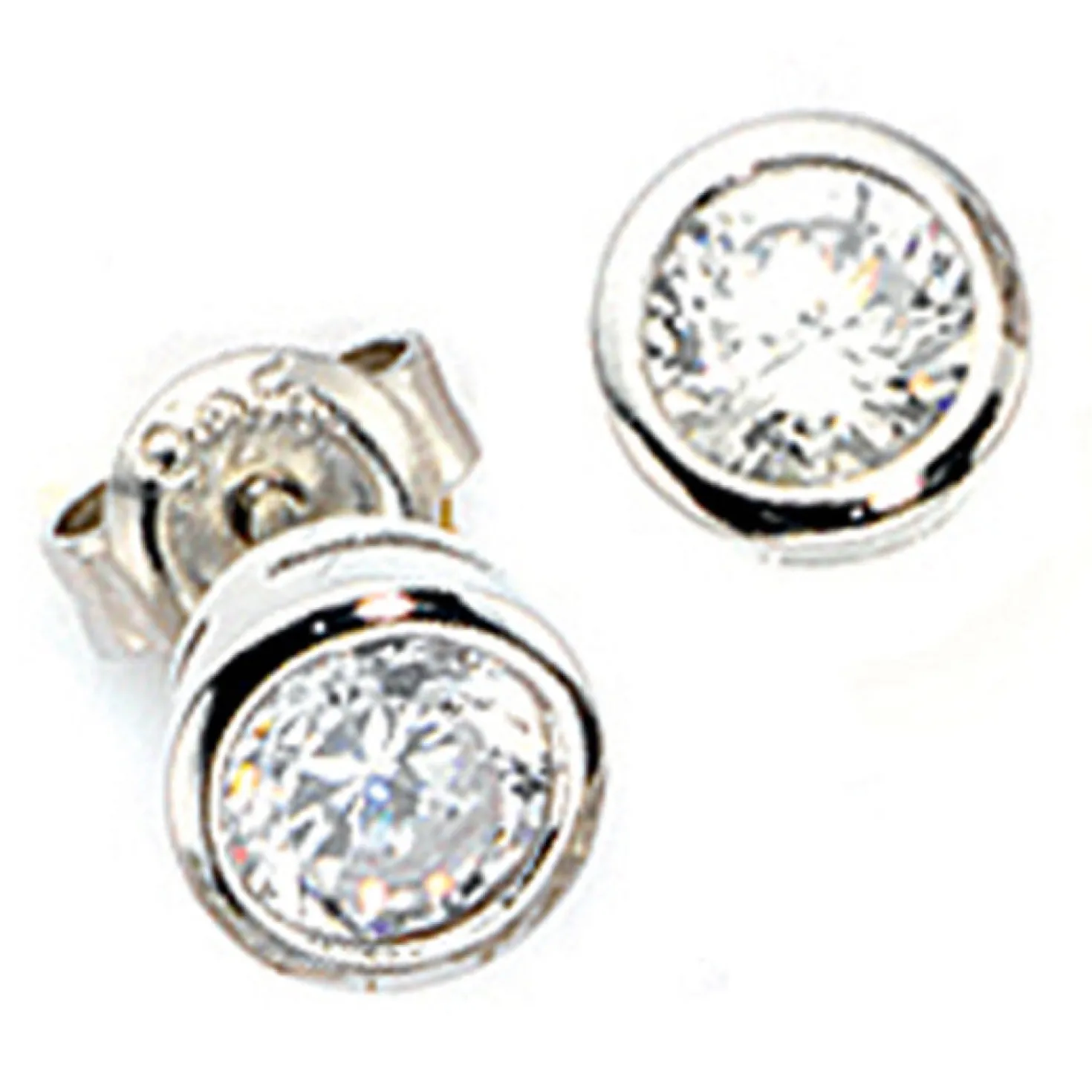 Solitär Ohrstecker Stecker Ohrschmuck mit Zirkonia, 925 Silber, Damen