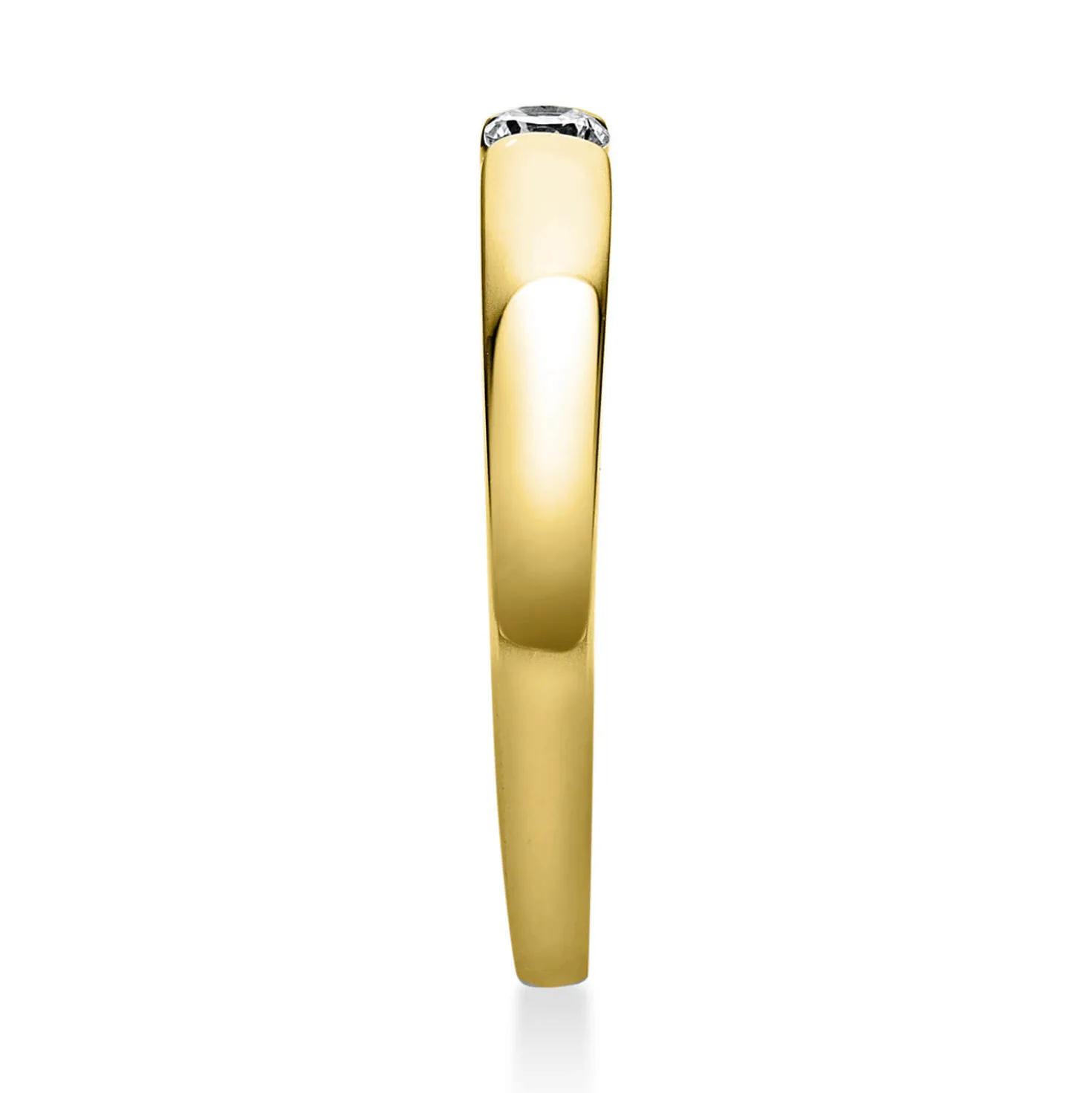 Solitär Ring Damenring aus 750 Gold Gelbgold mit Diamant Brillant 0,10 Ct.