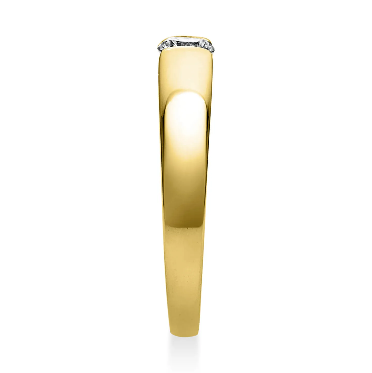 Solitär Ring Damenring aus 750 Gold Gelbgold mit Diamant Brillant 0,25 Ct.