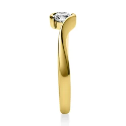 Solitär Ring Damenring aus 750 Gold Gelbgold mit Diamant Brillant 0,25 Ct.