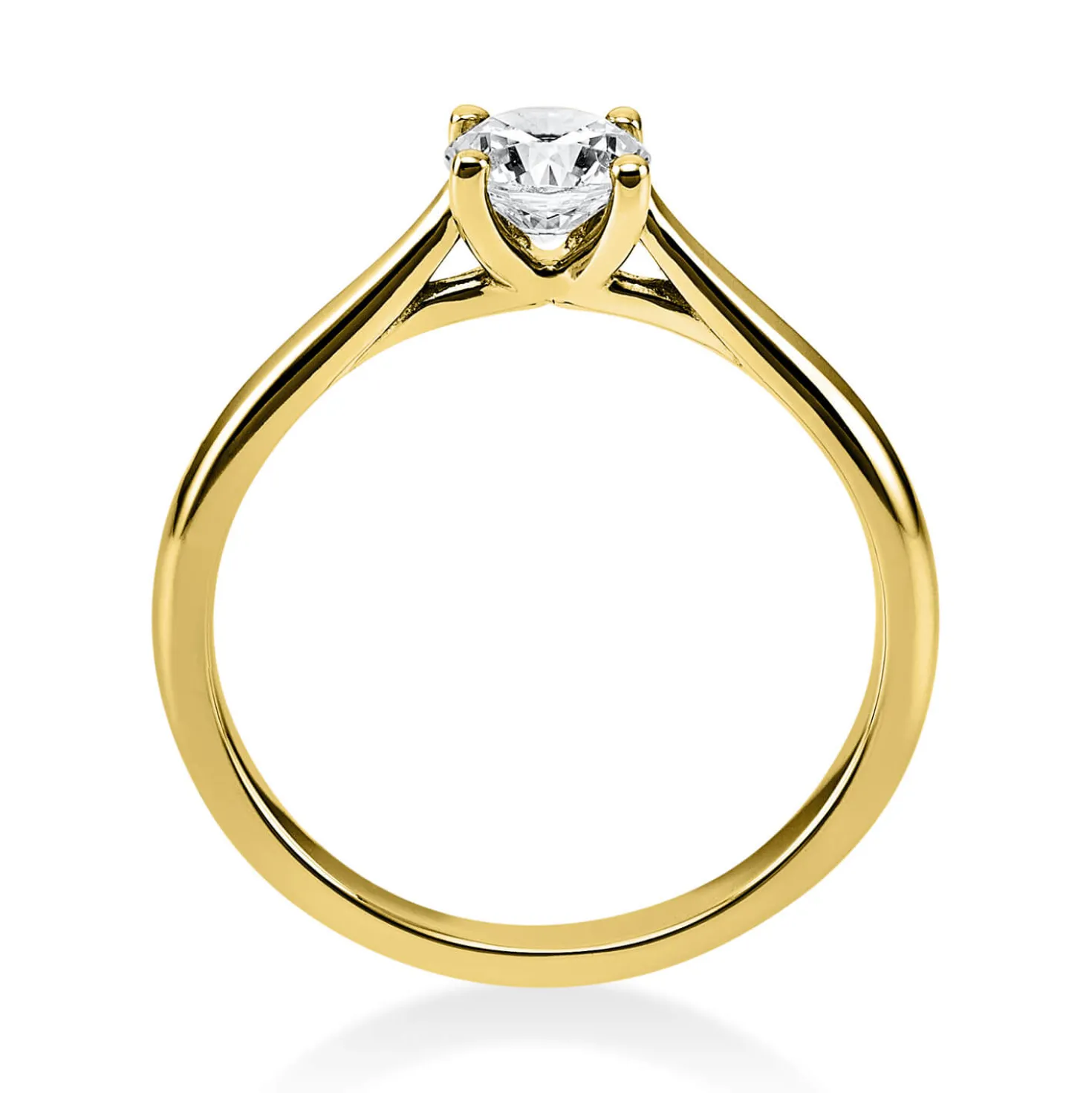 Solitär Ring Damenring aus 750 Gold Gelbgold mit Diamant Brillant 0,50 Ct.