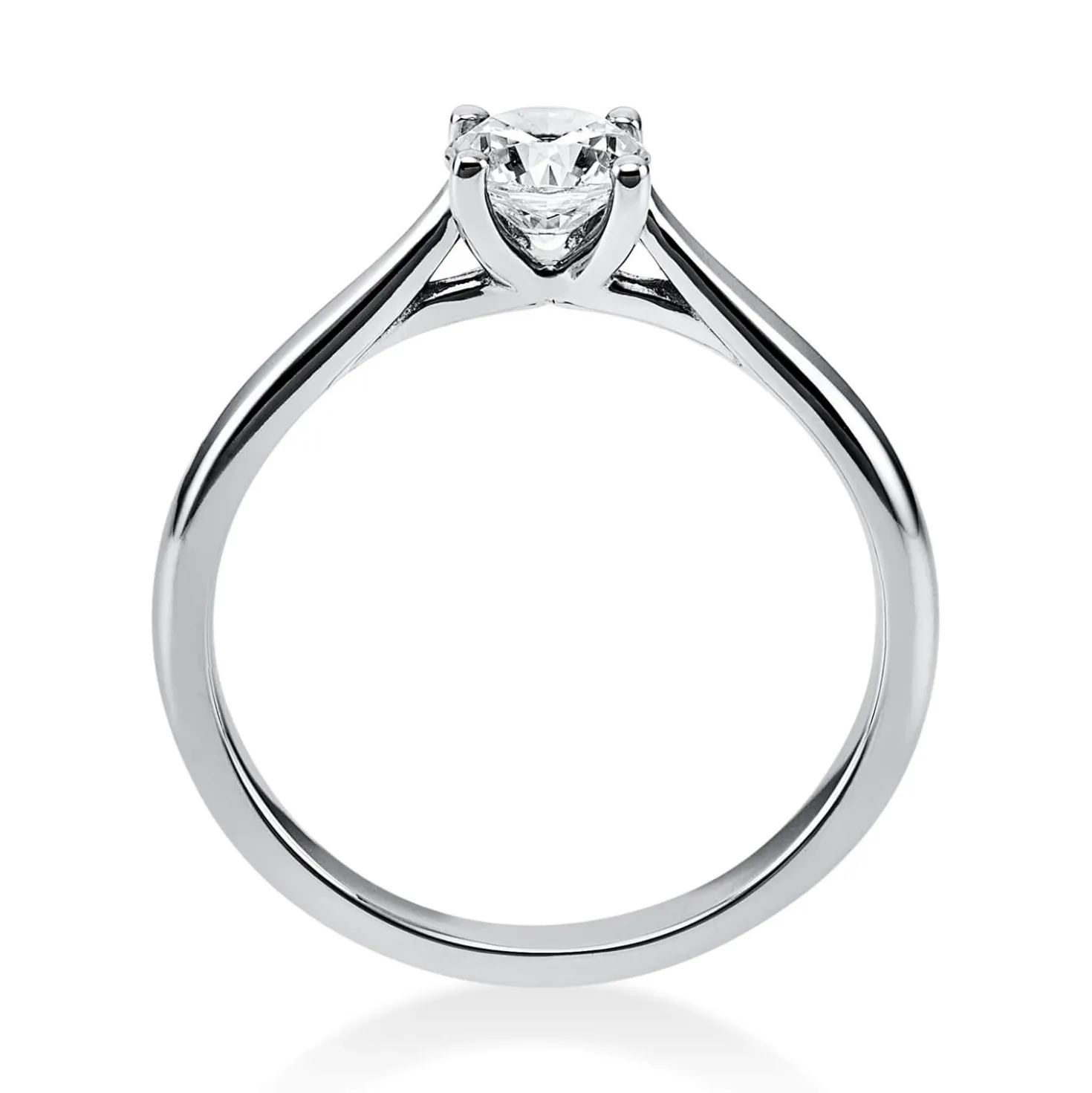 Solitär Ring Damenring aus 750 Gold Weißgold mit Diamant Brillant 0,50 Ct.