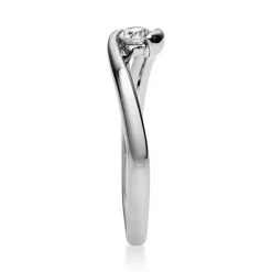 Solitär Ring Damenring aus 750 Gold Weißgold mit Diamant Brillant 0,15 Ct.