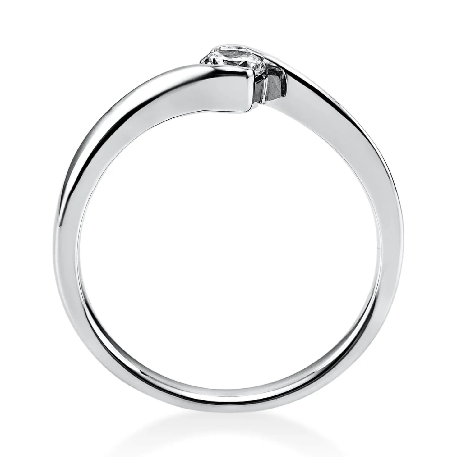 Solitär Ring Damenring aus 585 Gold Weißgold mit Diamant Brillant 0,20 Ct.