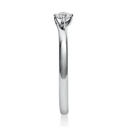 Solitär Ring Damenring aus 750 Gold Weißgold mit Diamant Brillant 0,15 Ct.