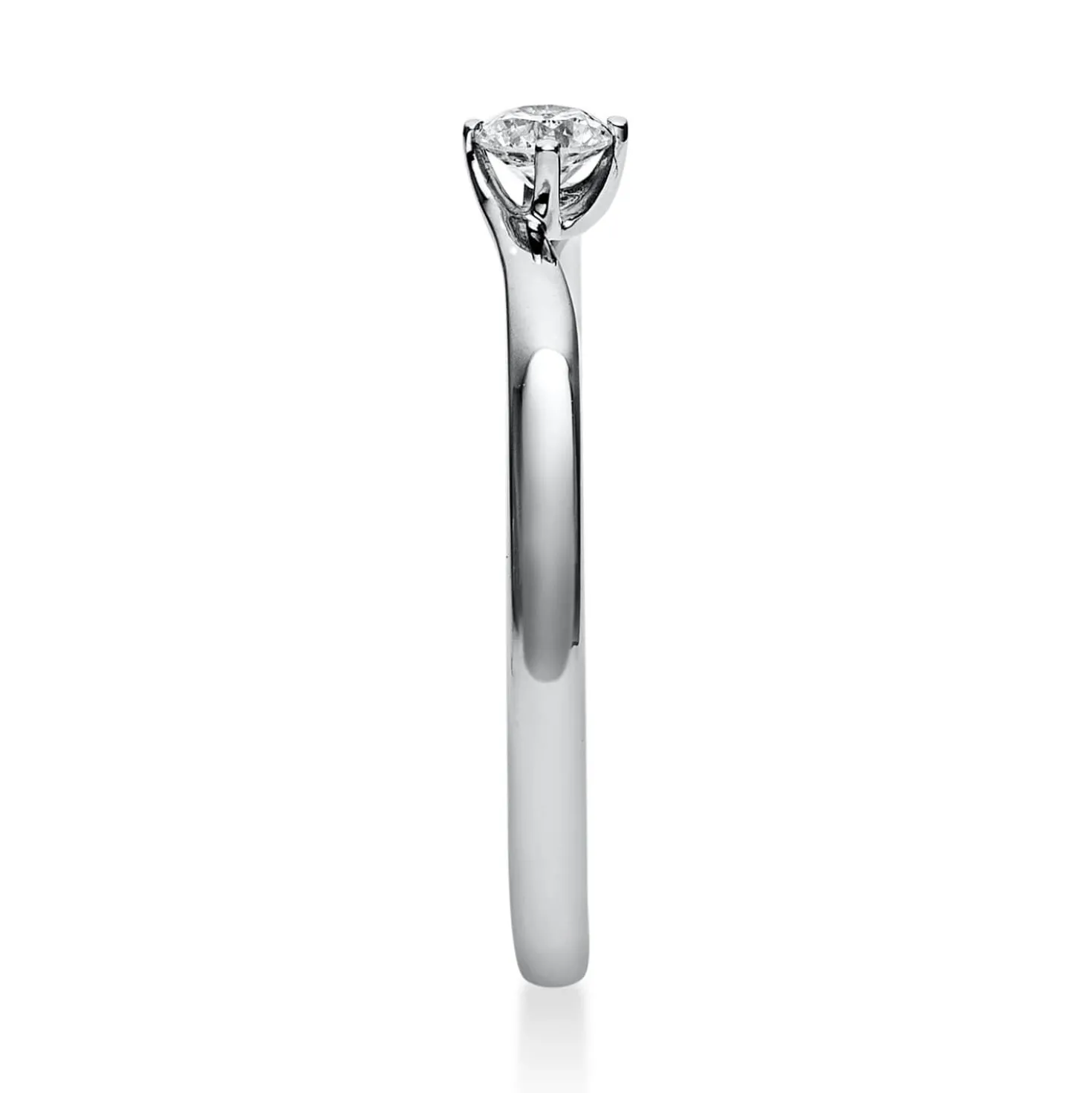 Solitär Ring Damenring aus 750 Gold Weißgold mit Diamant Brillant 0,15 Ct.