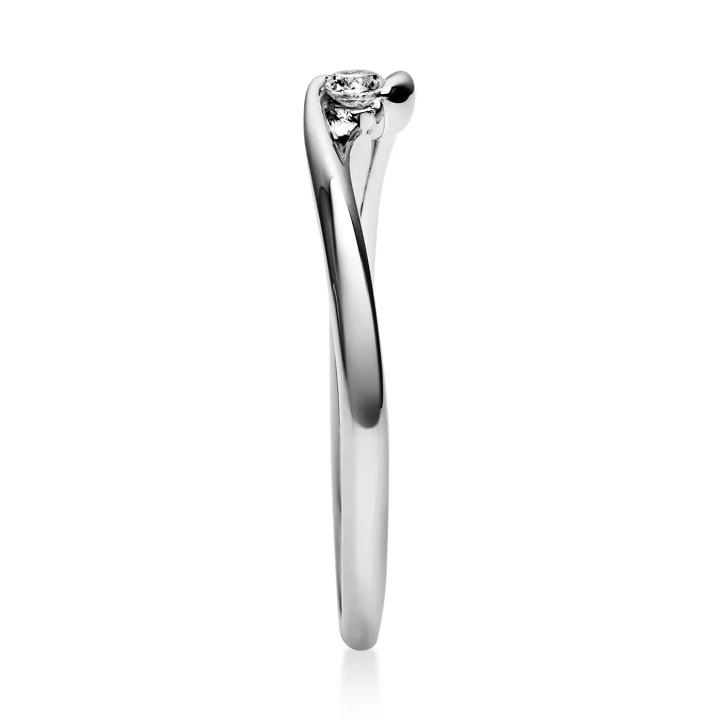 Solitär Ring Damenring aus 750 Gold Weißgold mit Diamant Brillant 0,05 Ct.