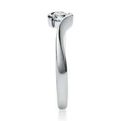 Solitär Ring Damenring aus 750 Gold Weißgold mit Diamant Brillant 0,25 Ct.